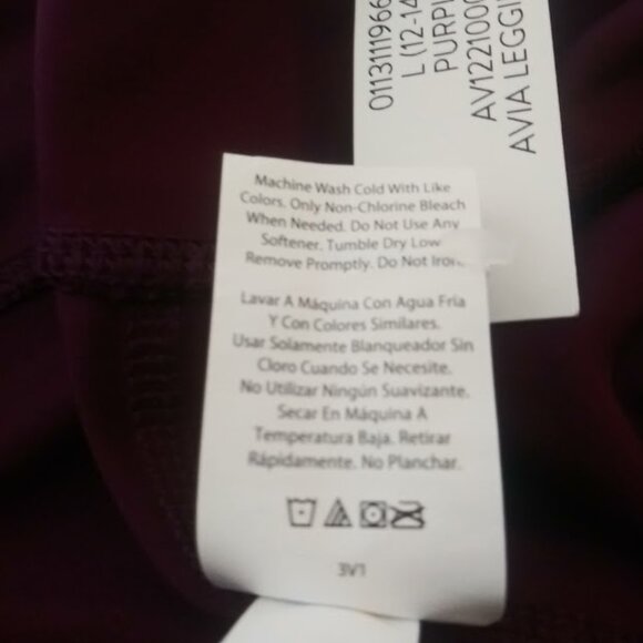 Avia women's size L (12-14) purple capri legging pants - Picture 15 of 15